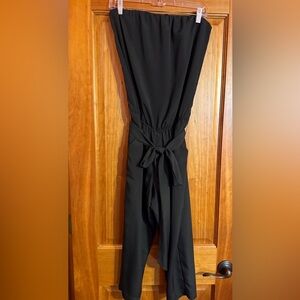 Express Black Strapless Jumpsuit